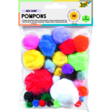 Pompon Folia 30 stuks diverse kleuren en afmetingen