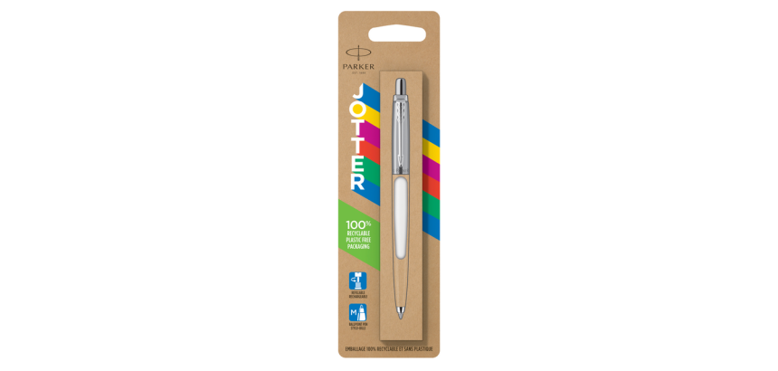 Stylo bille Parker Jotter Original White CT Medium blister