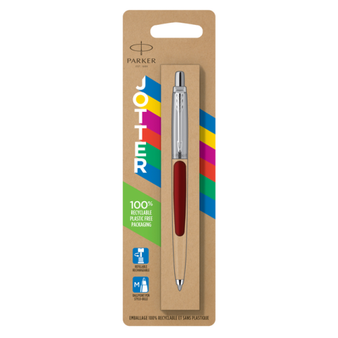 Balpen Parker Jotter Original red CT medium blister à 1 stuk