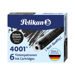 Cartouche d’encre Pelikan 4001 noir 6 pièces