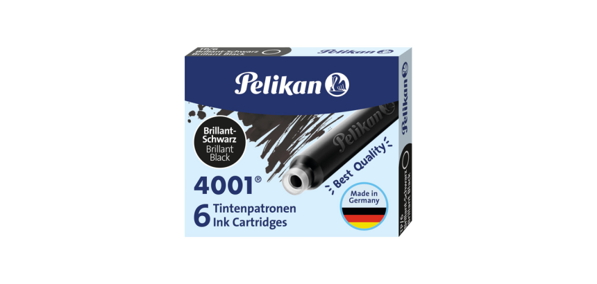 Inktpatroon Pelikan 4001 zwart 6 stuks