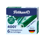 Pelikan 4001 Tintenpatronen dunkelgrün 6 Stück