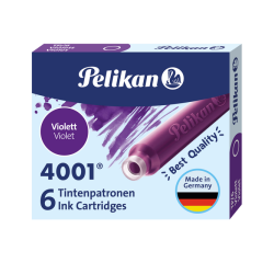 Cartouche d'encre Pelikan 4001 violet 6 pièces