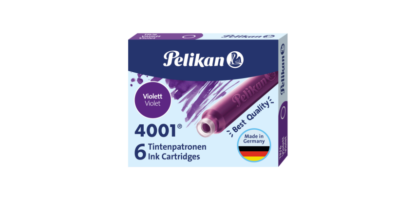 Cartouche d'encre Pelikan 4001 violet 6 pièces