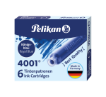 Inktpatroon Pelikan 4001 koningsblauw 6 stuks