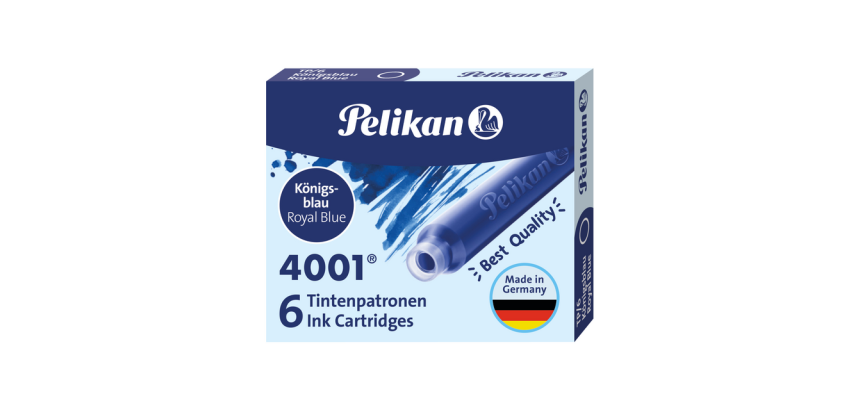 Inktpatroon Pelikan 4001 koningsblauw 6 stuks