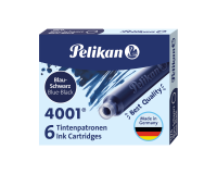 En_tinta estilografica pelikan tp6 azul/negro caja de 6 cartuchos