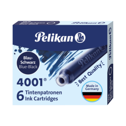 En_tinta estilografica pelikan tp6 azul/negro caja de 6 cartuchos