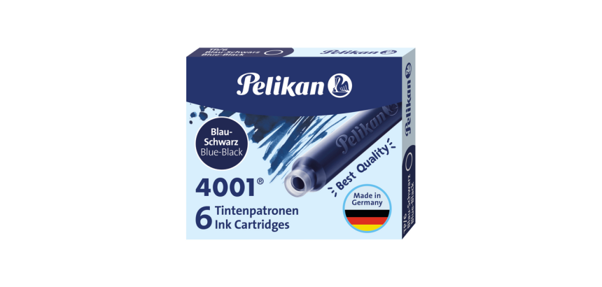 Pelikan 4001 Tintenpatronen Blau/Schwarz 6 Stück