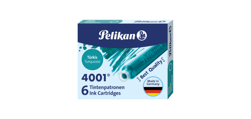 Cartouche d’encre Pelikan 4001 turquoise 6 pièces