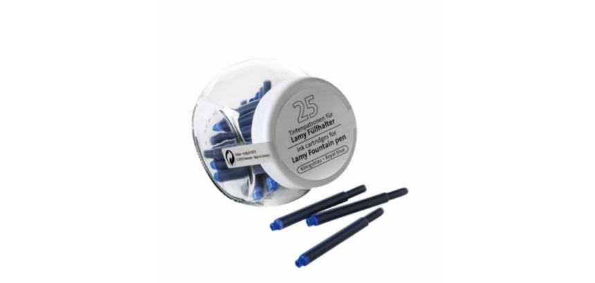 Cartouche d'encre Pelikan pour stylo plume Lamy bleu roi pot 25 pièces