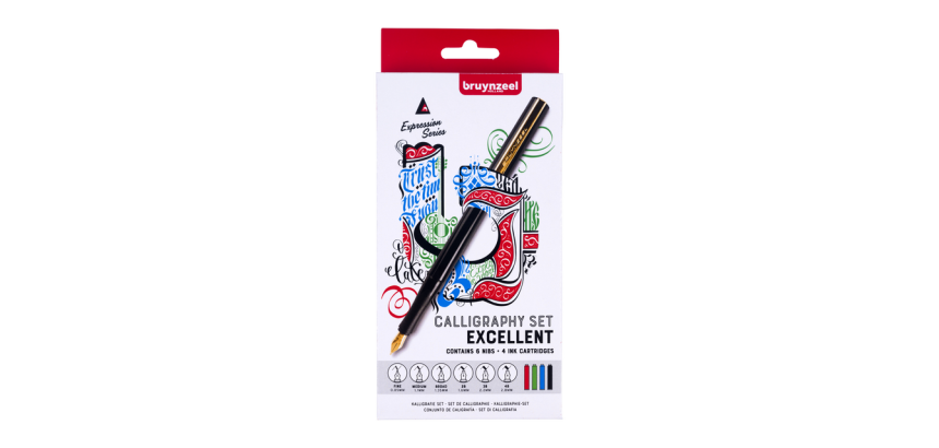 Bruynzeel Expression Calligraphy Pen Excellent Set 14 Pieces