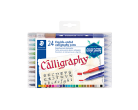 Feutre calligraphe Staedtler pointe duo 2.0 et 3.5mm 24 couleurs