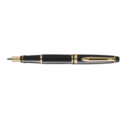 Stylo plume Waterman Expert Noir Laqué GT Medium