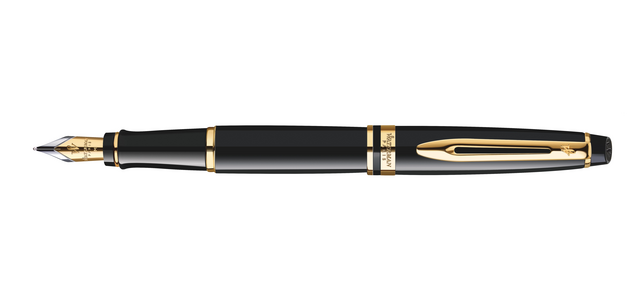 Waterman Expert Black Lacquer GT Medium Fountain Pen