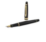 Stylo plume Waterman Expert Noir Laqué GT Medium