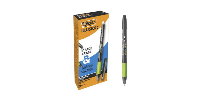 Stylo gel BIC Gel-ocity Illusion Medium noir