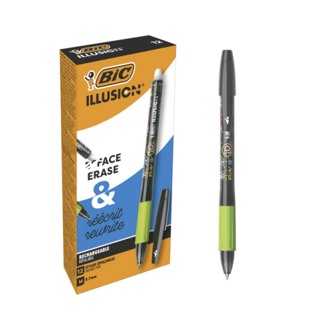 Stylo gel BIC Gel-ocity Illusion Medium noir