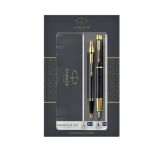 Stylo bille et stylo plume Parker IM Black GT Medium 2 pièces