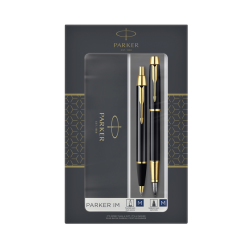 Stylo bille et stylo plume Parker IM Black GT Medium 2 pièces