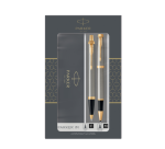 Stylo bille et roller Parker IM Brushed Metal GT Medium 2 pièces