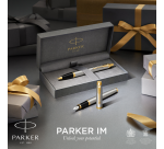 Stylo bille et roller Parker IM Brushed Metal GT Medium 2 pièces