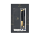 Ballpoint pen and fountain pen Parker Urban Black matt GT Medium 2 pieces