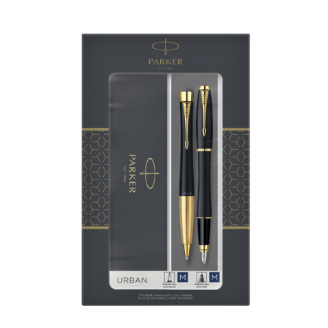 Stylo bille et stylo plume Parker Urban Black matt GT Medium