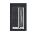 Stylo bille et portemine Parker Jotter Stainless Steel CT Medium 2 pièces