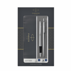 En_juego parker duo jotter acero ct boligrafo + pluma