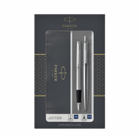 Stylo bille et stylo plume Parker Jotter Stainless Steel CT Medium