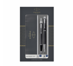 Parker IM Black giftbox duoset, vulpen en balpen, zwart