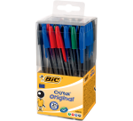 Balpen Bic Cristal medium assorti in tubo verpakking