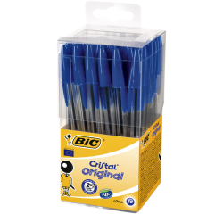Stylo Bille Bic Cristal Tubo 50 Medium Bleu