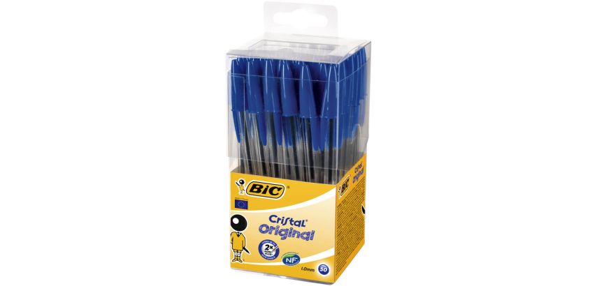 Balpen Bic Cristal Tubo 50 blauw medium