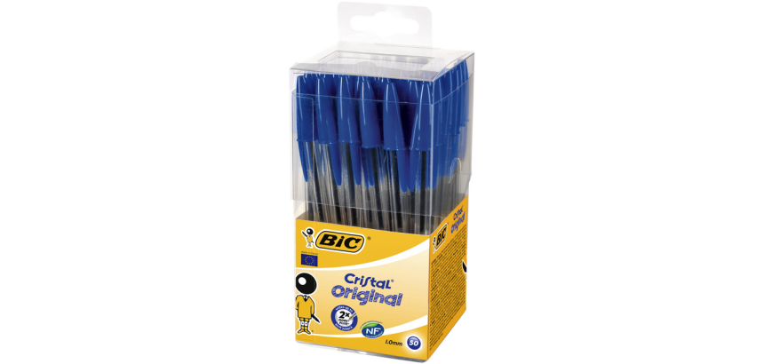 Bic Cristal Kugelschreiber, 50er Pack, mittel, Blau