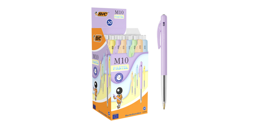 BIC M10 Colors Pastel Ballpoint Pen Assorted Medium