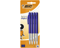 Stylo bille BIC M10 Medium bleu blister 4 pièces