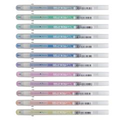 Stylo gel Sakura Gelly Roll Stardust set 12 couleurs