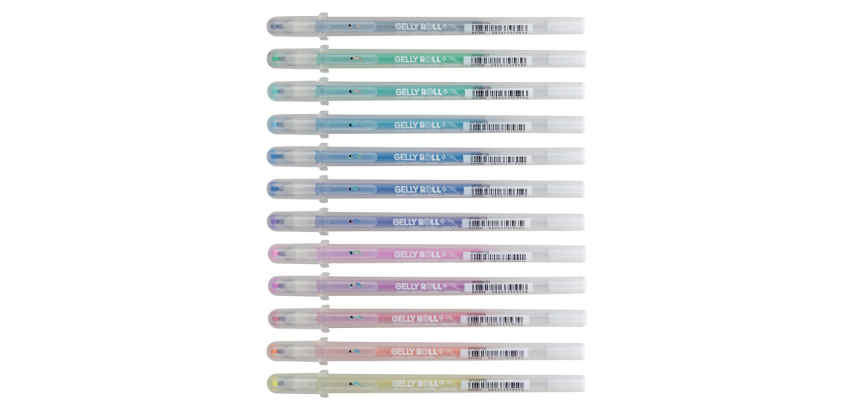 Stylo gel Sakura Gelly Roll Stardust set 12 couleurs
