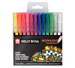 Roller gel Sakura Gelly Roll Moonlight Fluo set 12 couleurs