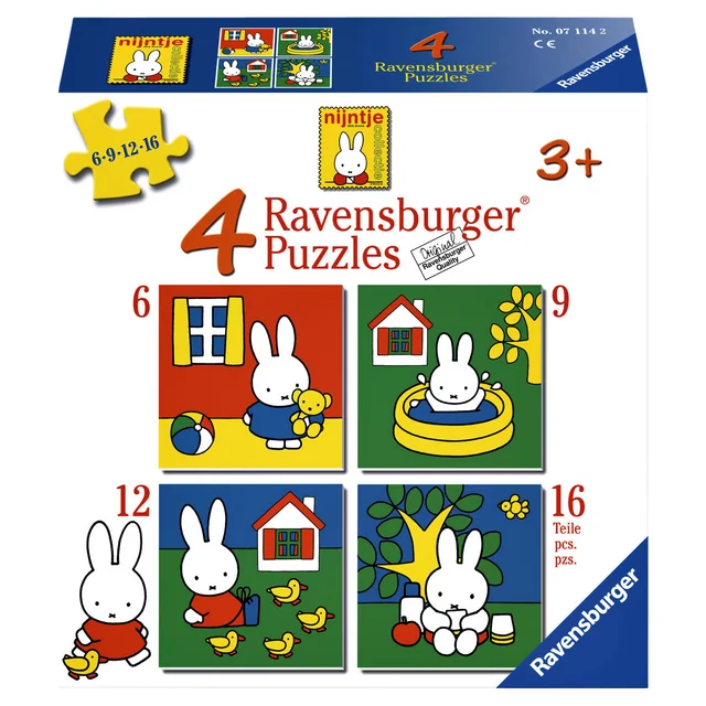 Puzzle Ravensburger Nijntje 4xpuzzles 6+9+12+16pcs NL/FR on