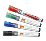 Marqueur tableau blanc Nobo Liquid ink ogive 3mm assorti 4 pièces
