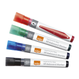 Marqueur tableau blanc Nobo Liquid ink ogive 3mm assorti 4 pièces