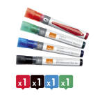 Marqueur tableau blanc Nobo Liquid ink ogive 3mm assorti 4 pièces