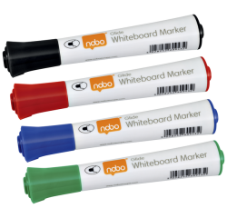 Marqueur tableau blanc Nobo Glide ogive 3mm assorti 4 pièces