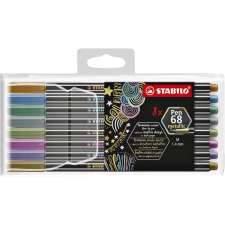 EN_Rotulador stabilo punta de fibra pen 68 metallic estuche plastico de 8 unidades colores surtidos