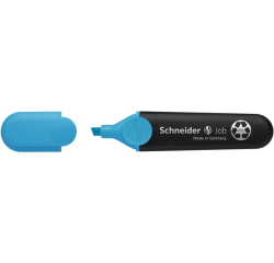 En_surligneur schneider job pointe biseautee rechargeable avec maxx 660 refill station  resiste evaporation bleu