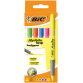 Surligneur BIC Grip assorti étui 5 pièces