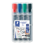 Marqueur chevalet Staedtler 356 ogive 2mm 4 pièces assorti